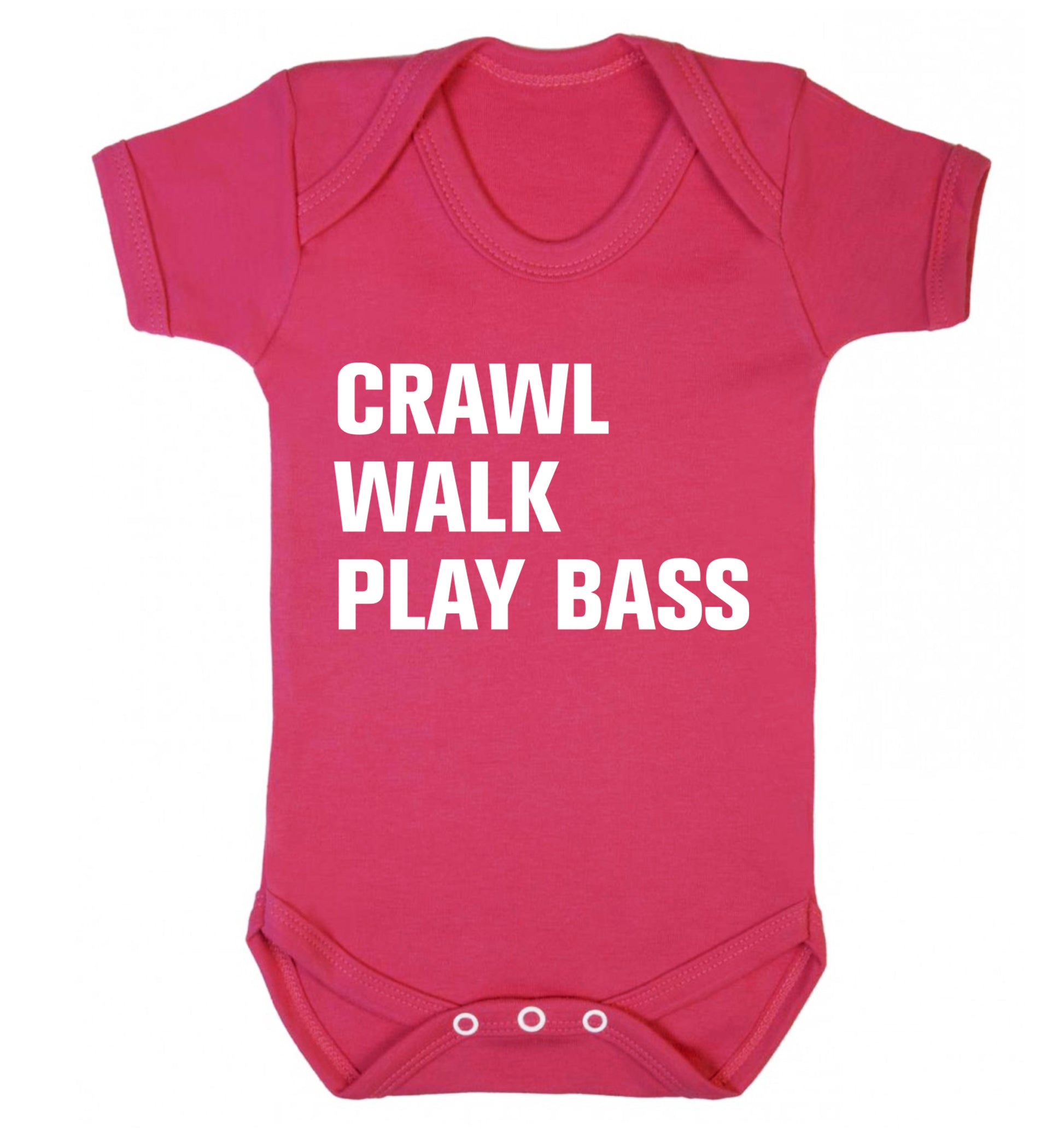 Crawl Walk Play Bass Baby Vest dark pink 18-24 months