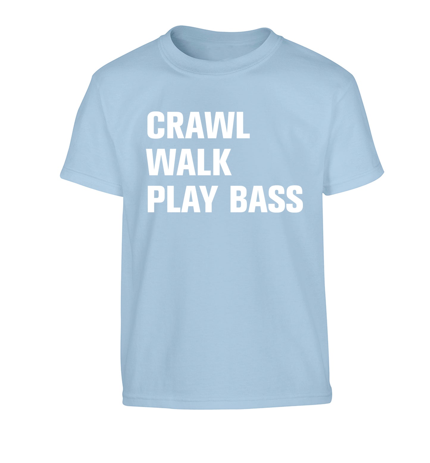 Crawl Walk Play Bass Children's light blue Tshirt 12-13 Years