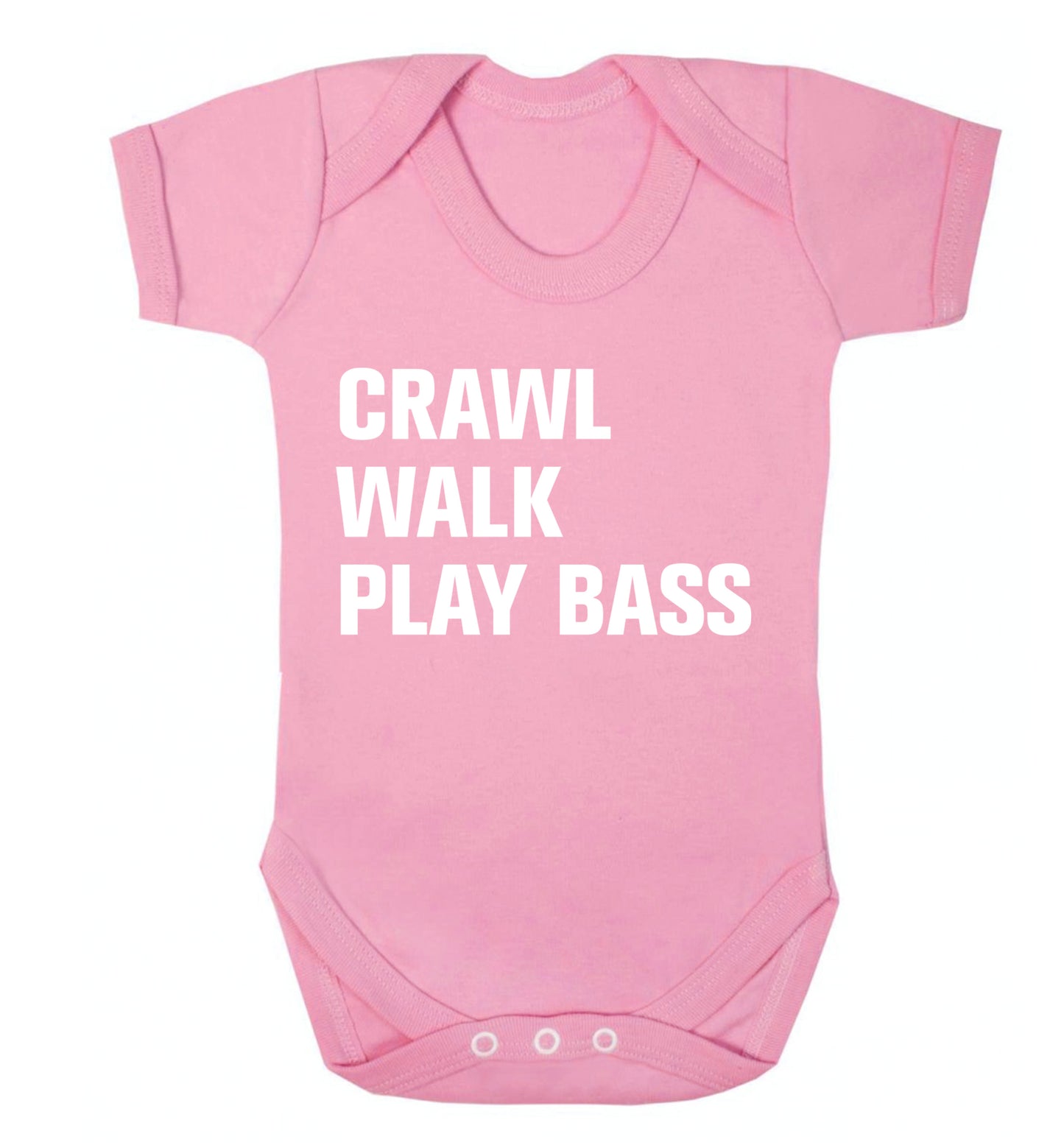 Crawl Walk Play Bass Baby Vest pale pink 18-24 months