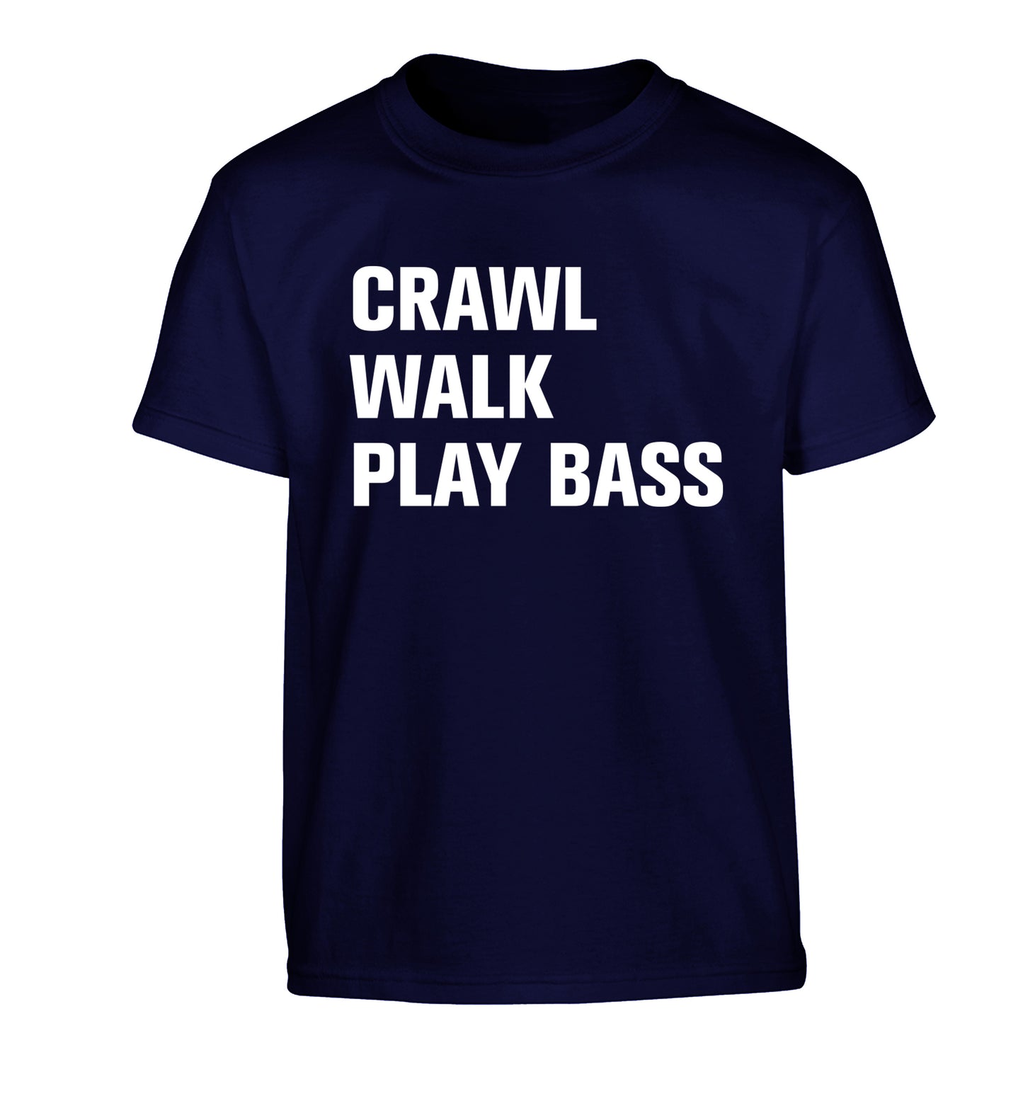 Crawl Walk Play Bass Children's navy Tshirt 12-13 Years