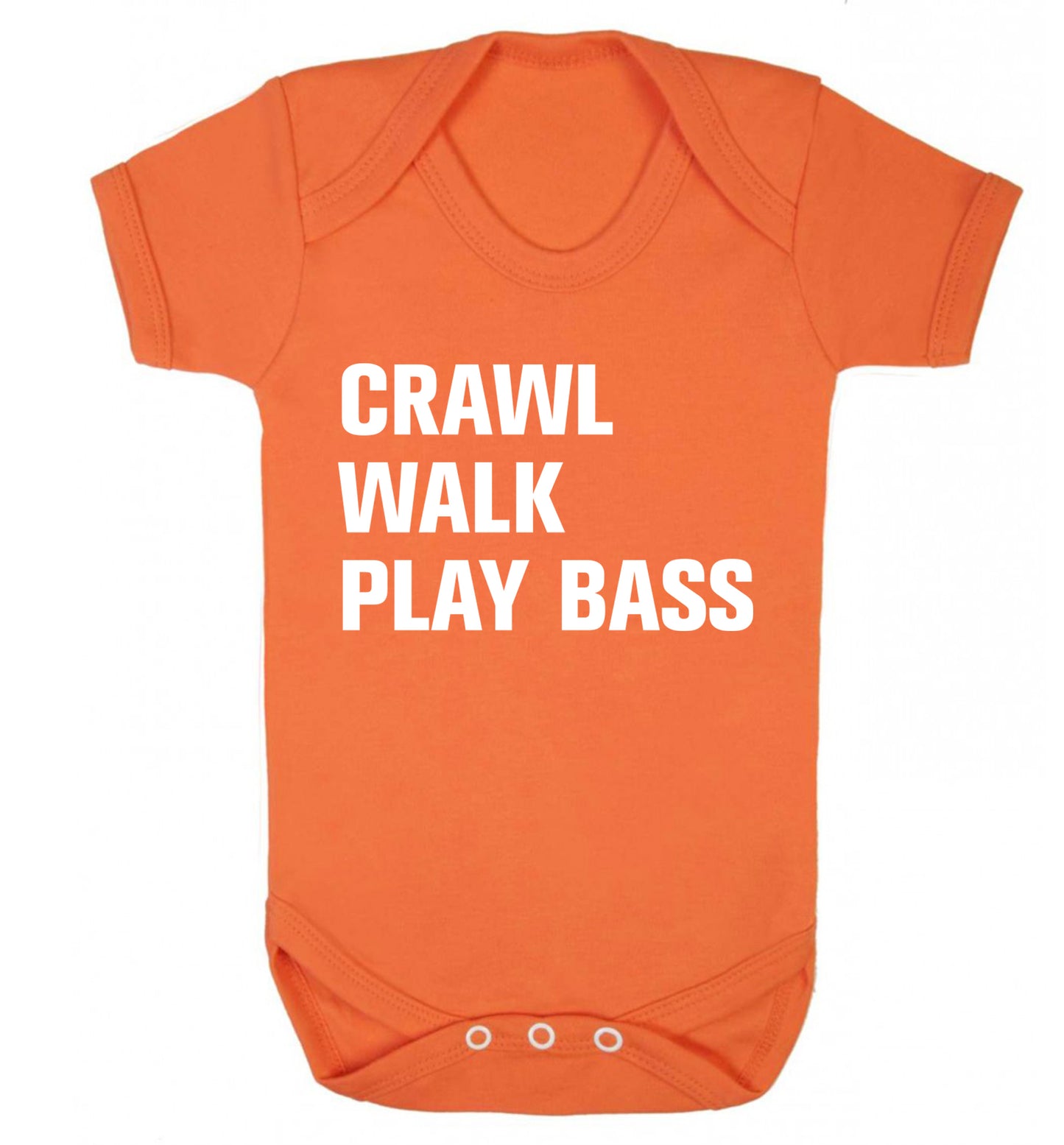 Crawl Walk Play Bass Baby Vest orange 18-24 months