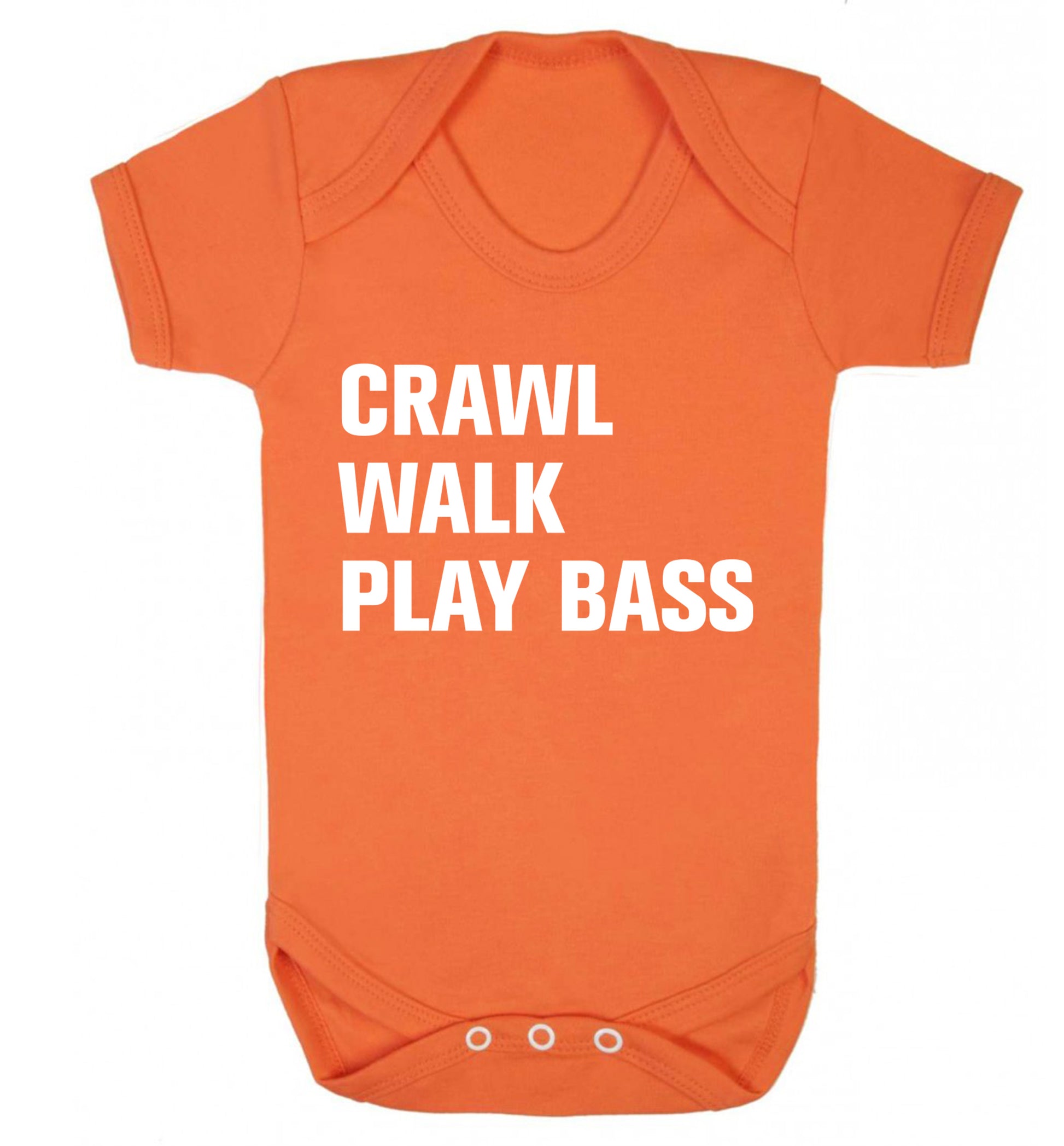 Crawl Walk Play Bass Baby Vest orange 18-24 months
