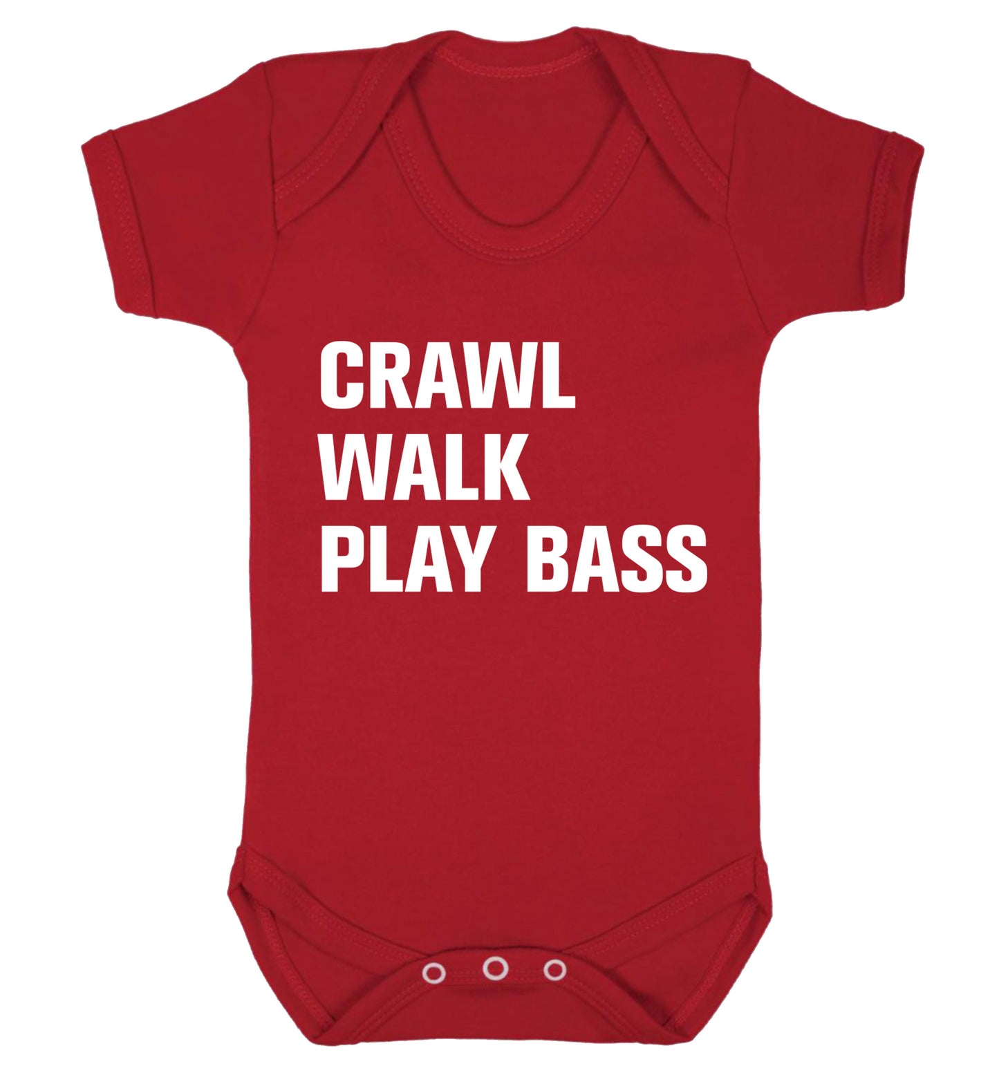 Crawl Walk Play Bass Baby Vest red 18-24 months