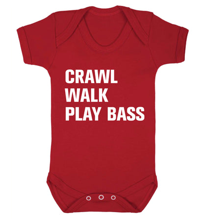 Crawl Walk Play Bass Baby Vest red 18-24 months