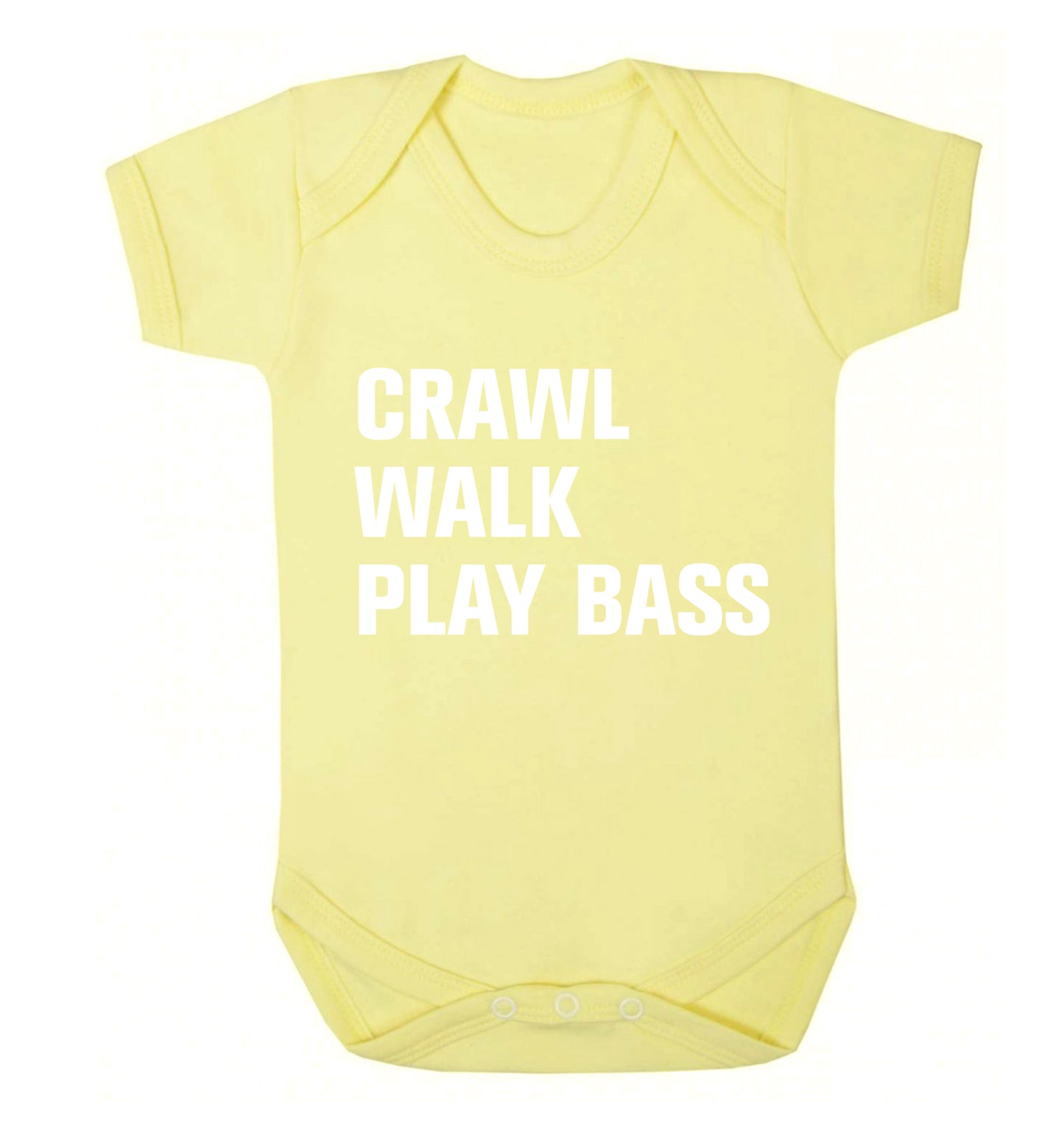 Crawl Walk Play Bass Baby Vest pale yellow 18-24 months