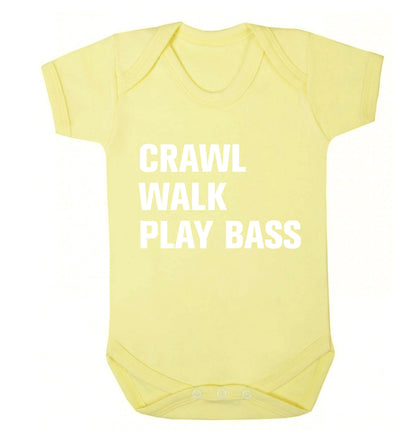 Crawl Walk Play Bass Baby Vest pale yellow 18-24 months