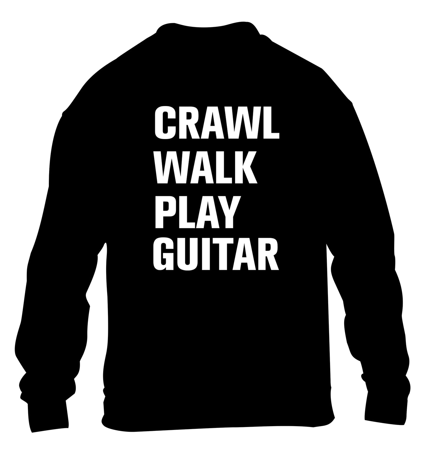 Crawl walk play guitar children's black sweater 12-13 Years