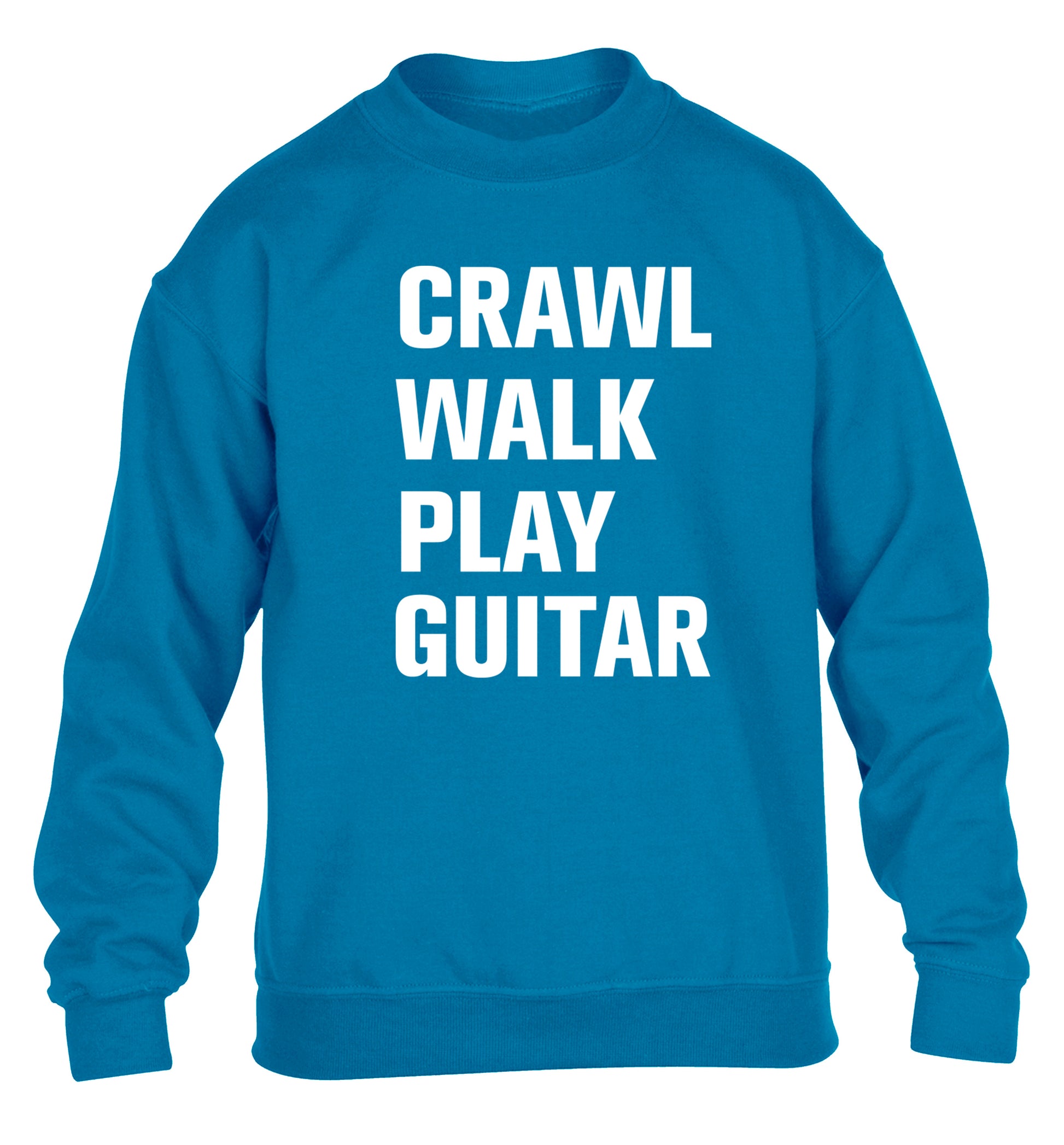 Crawl walk play guitar children's blue sweater 12-13 Years