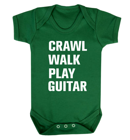 Crawl walk play guitar Baby Vest green 18-24 months
