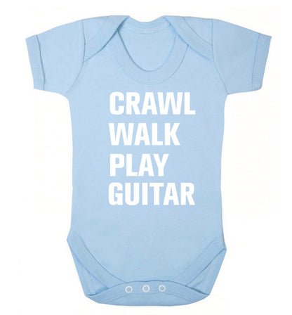 Crawl walk play guitar Baby Vest pale blue 18-24 months