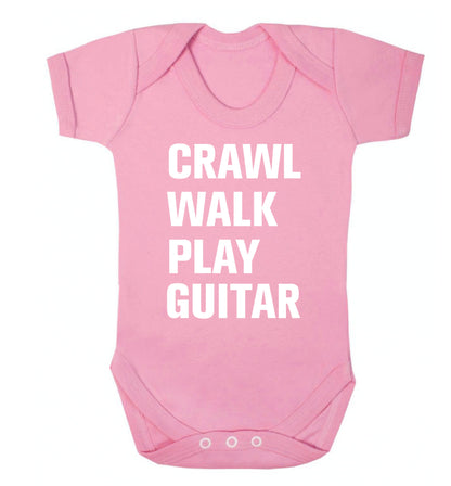 Crawl walk play guitar Baby Vest pale pink 18-24 months