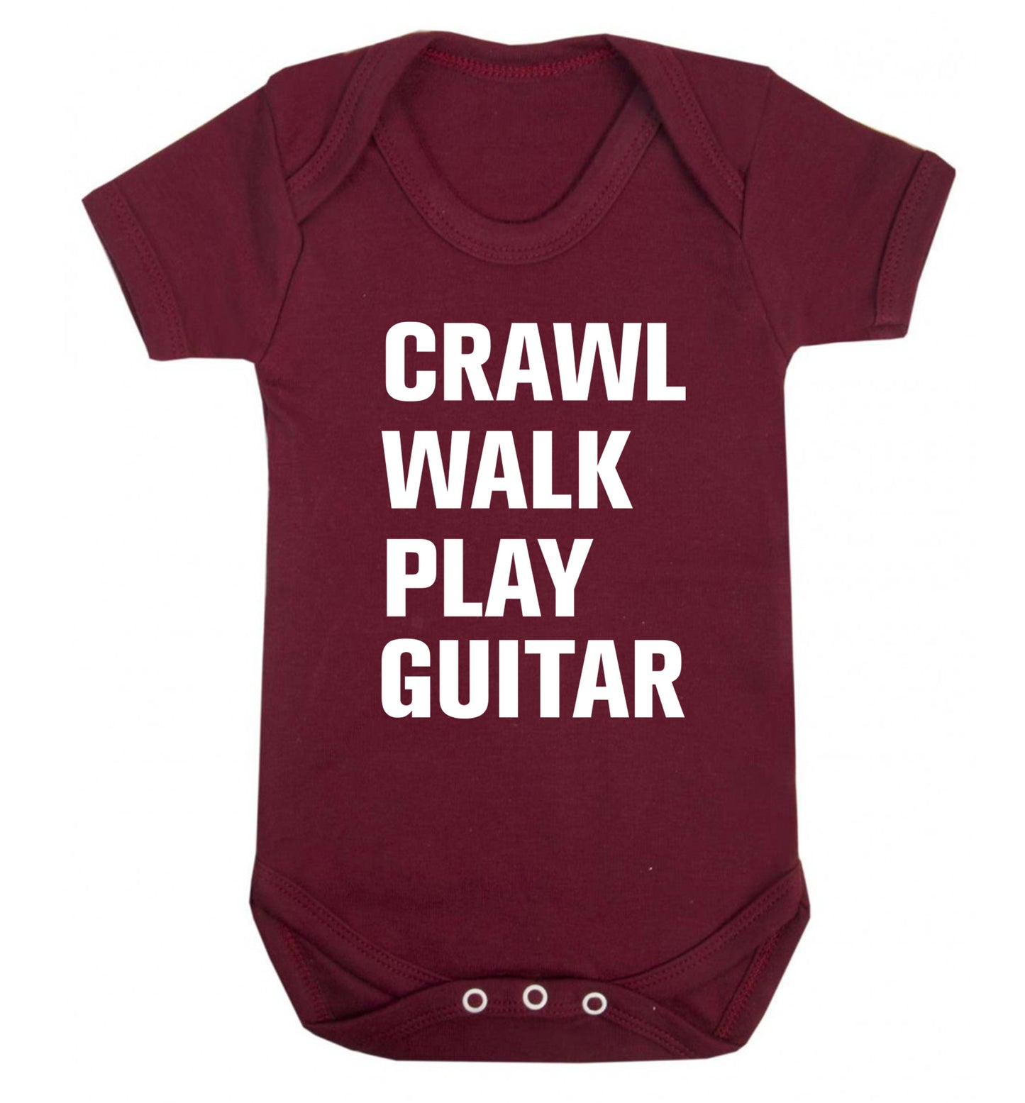 Crawl walk play guitar Baby Vest maroon 18-24 months