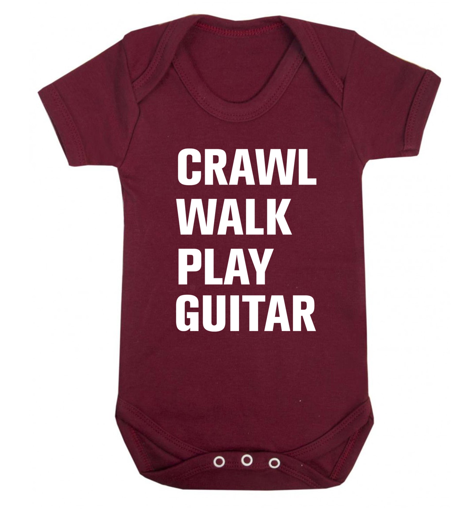 Crawl walk play guitar Baby Vest maroon 18-24 months