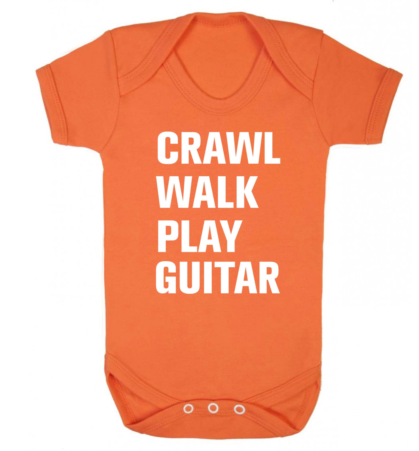 Crawl walk play guitar Baby Vest orange 18-24 months