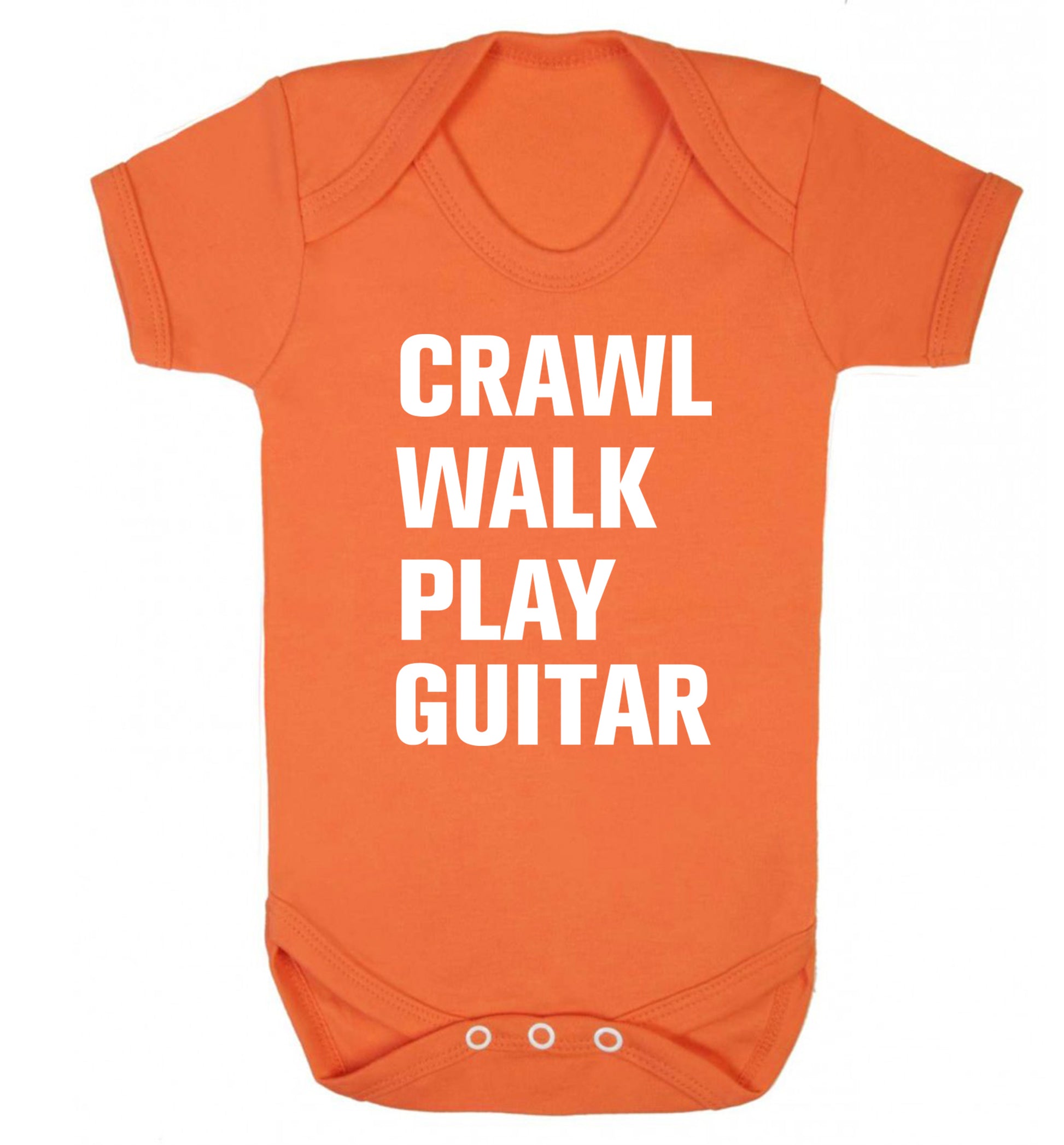 Crawl walk play guitar Baby Vest orange 18-24 months