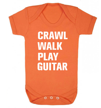Crawl walk play guitar Baby Vest orange 18-24 months