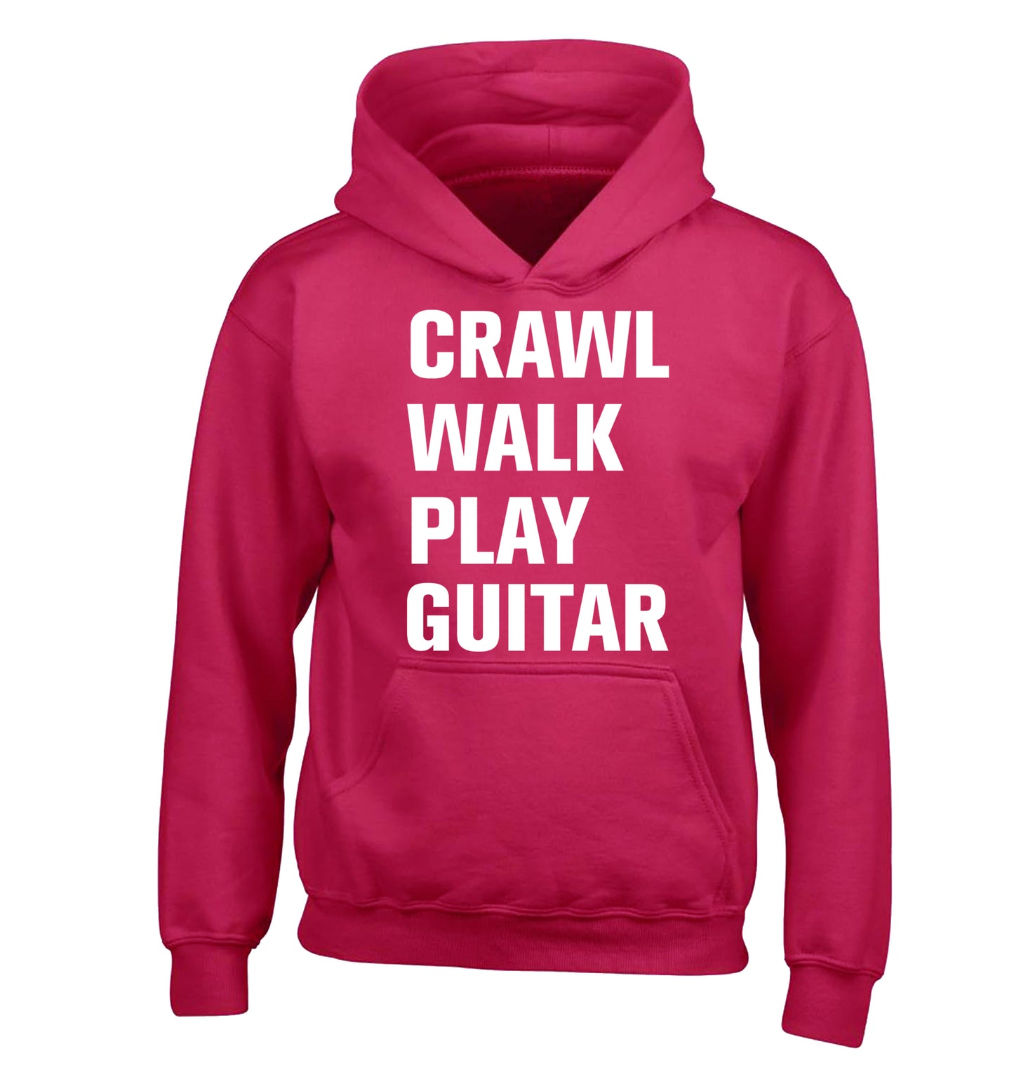 Crawl walk play guitar children's pink hoodie 12-13 Years