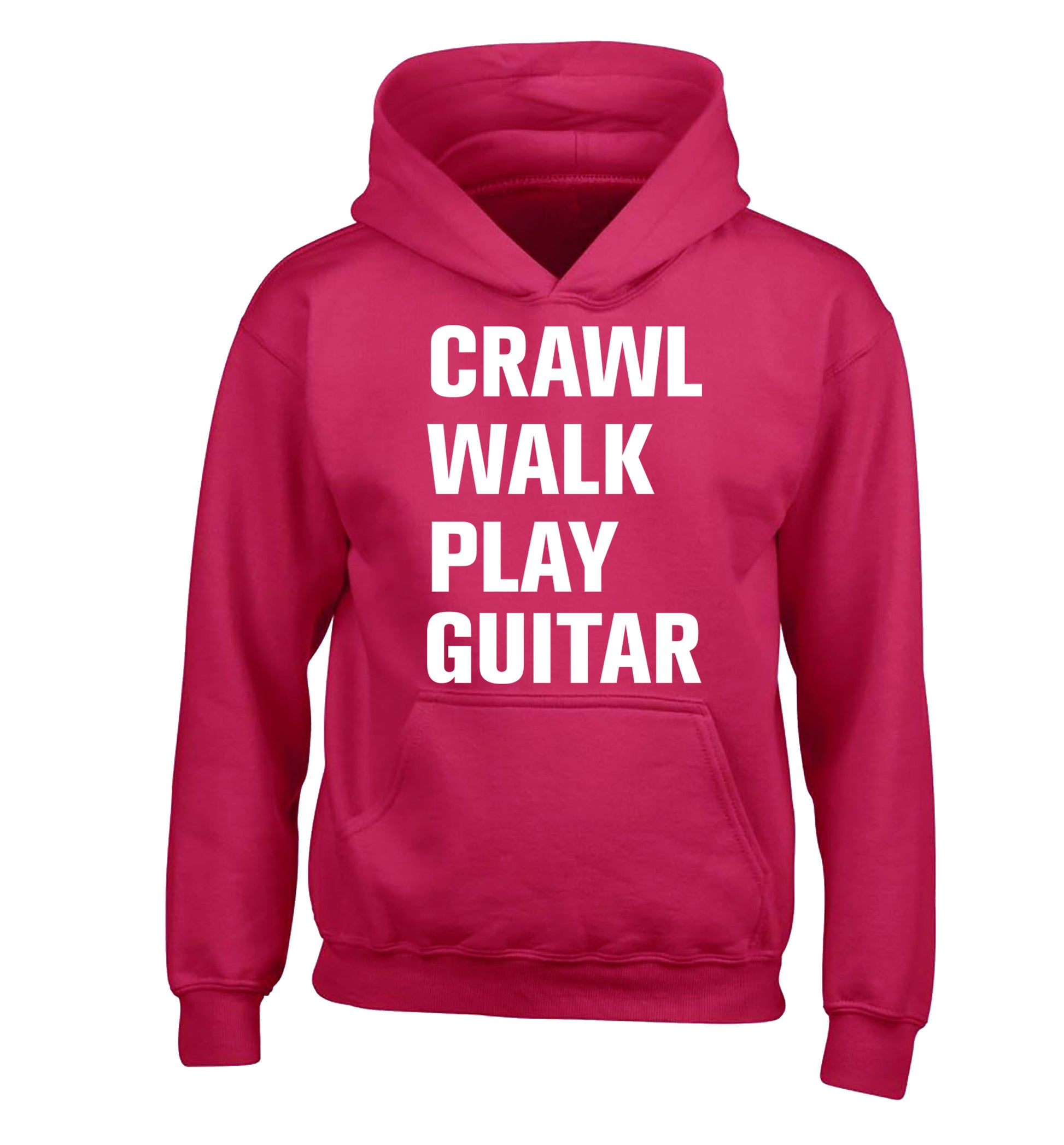 Crawl walk play guitar children's pink hoodie 12-13 Years