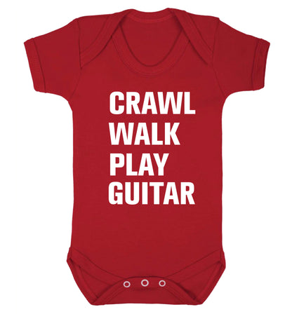 Crawl walk play guitar Baby Vest red 18-24 months