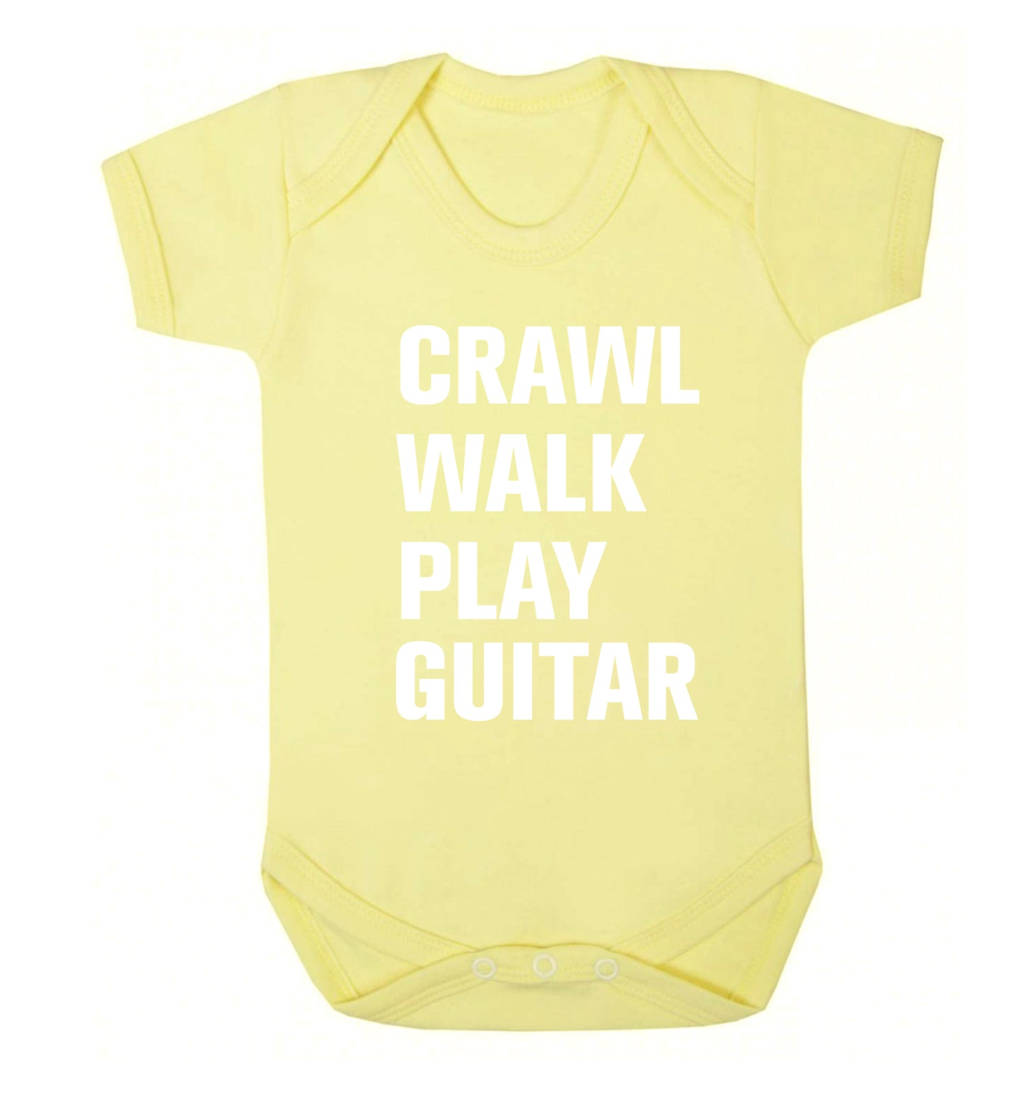 Crawl walk play guitar Baby Vest pale yellow 18-24 months