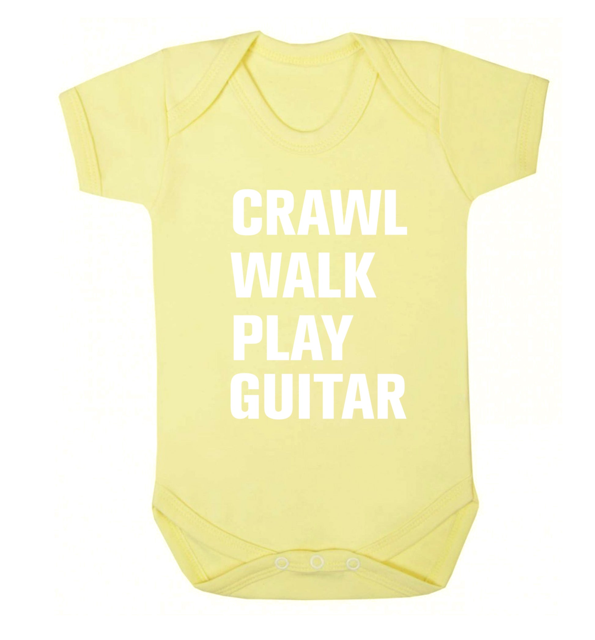 Crawl walk play guitar Baby Vest pale yellow 18-24 months