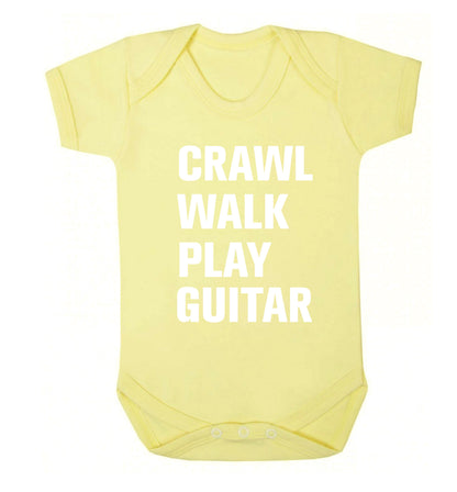 Crawl walk play guitar Baby Vest pale yellow 18-24 months
