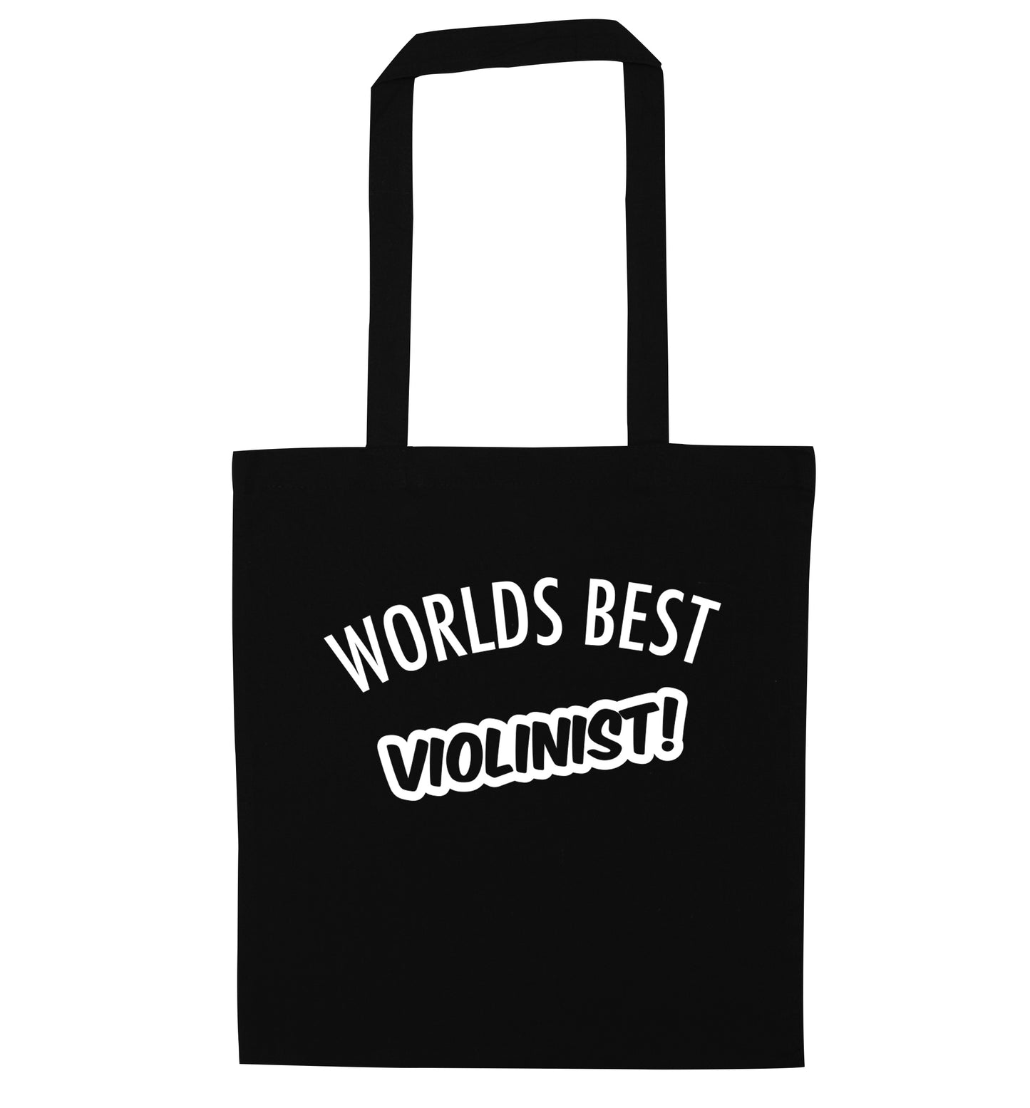 Worlds best violinist black tote bag