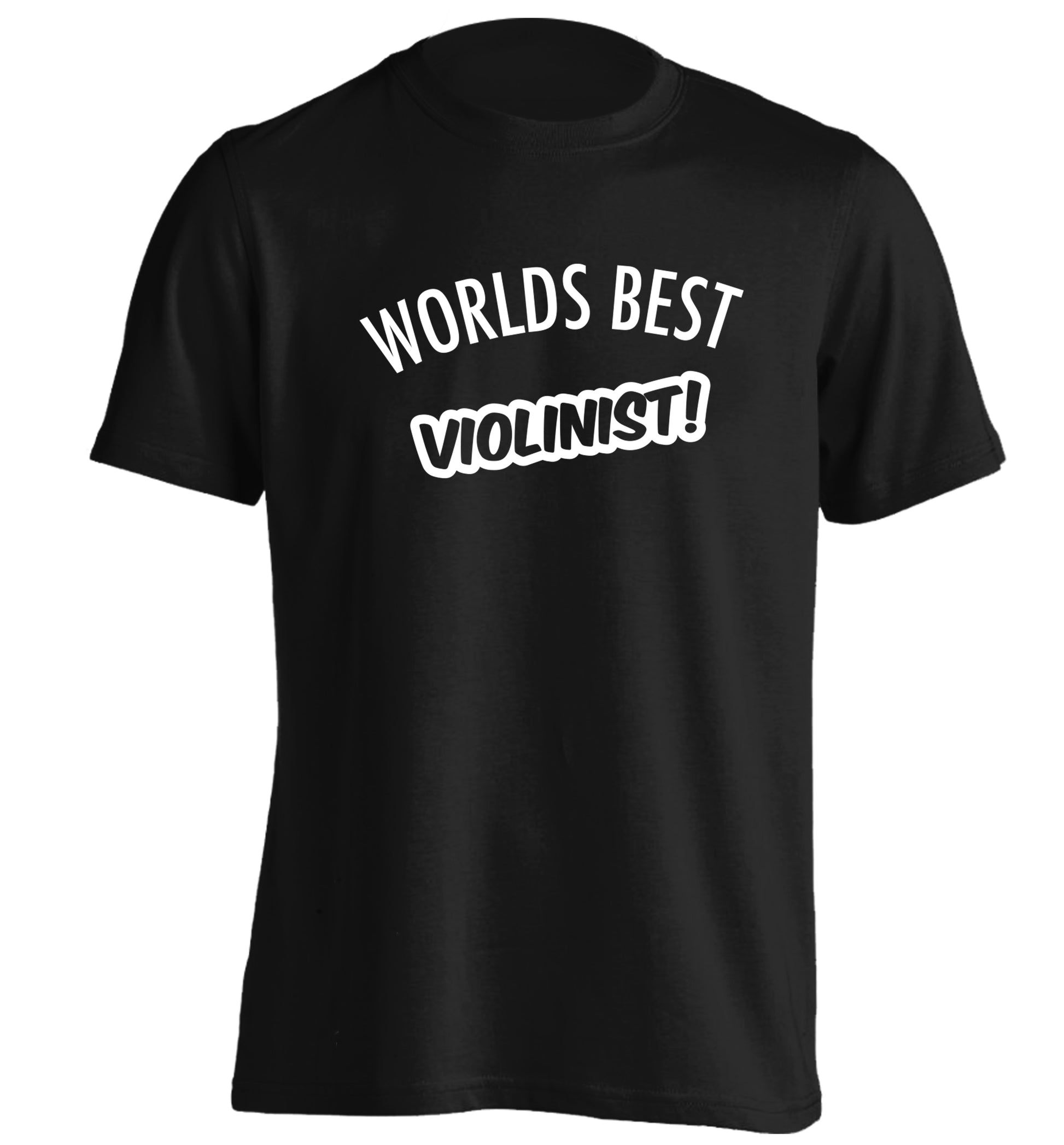 Worlds best violinist adults unisex black Tshirt 2XL