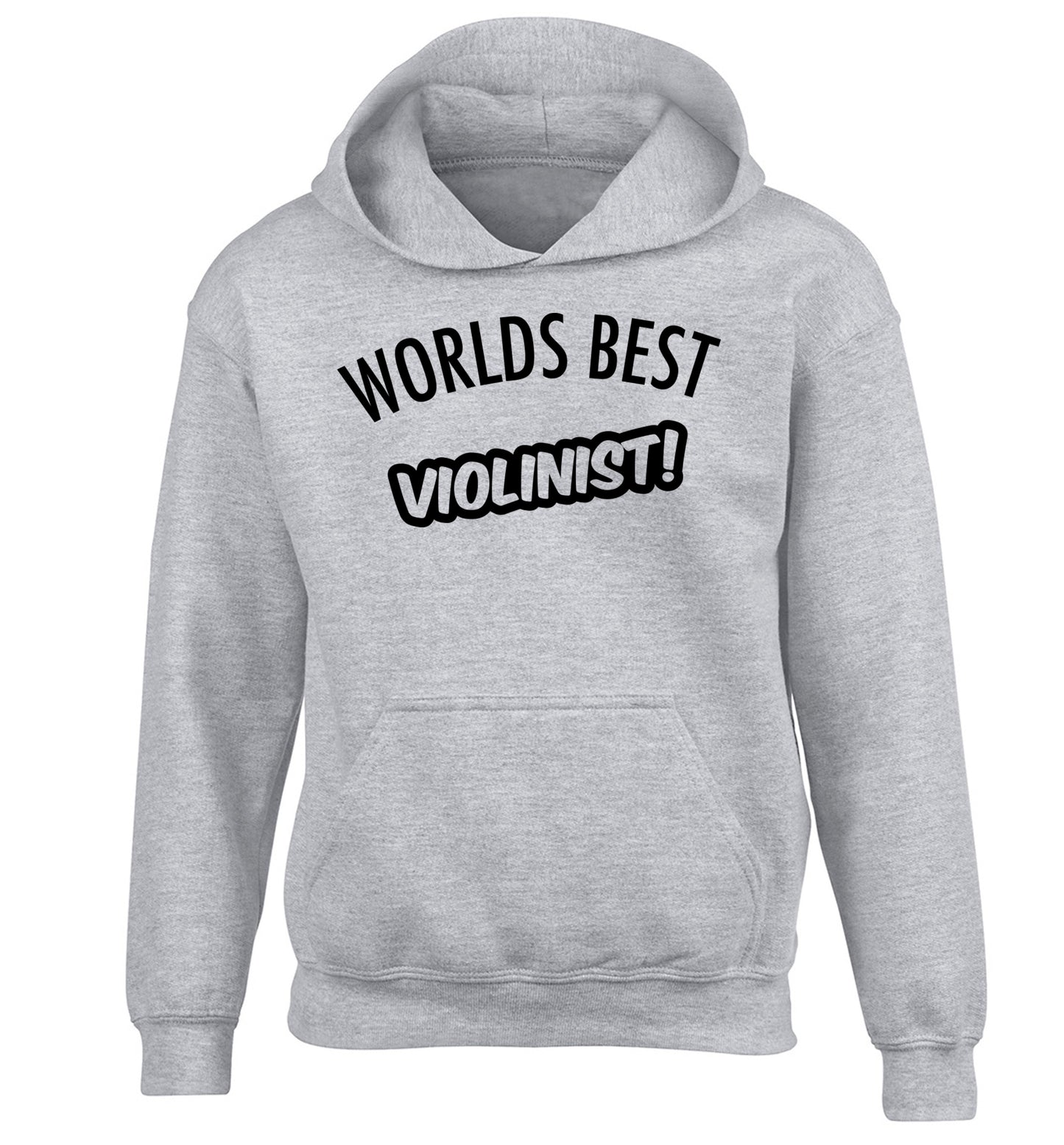 Worlds best violinist children's grey hoodie 12-13 Years