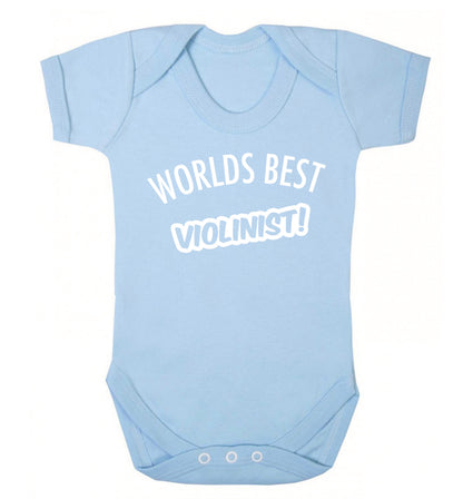 Worlds best violinist Baby Vest pale blue 18-24 months