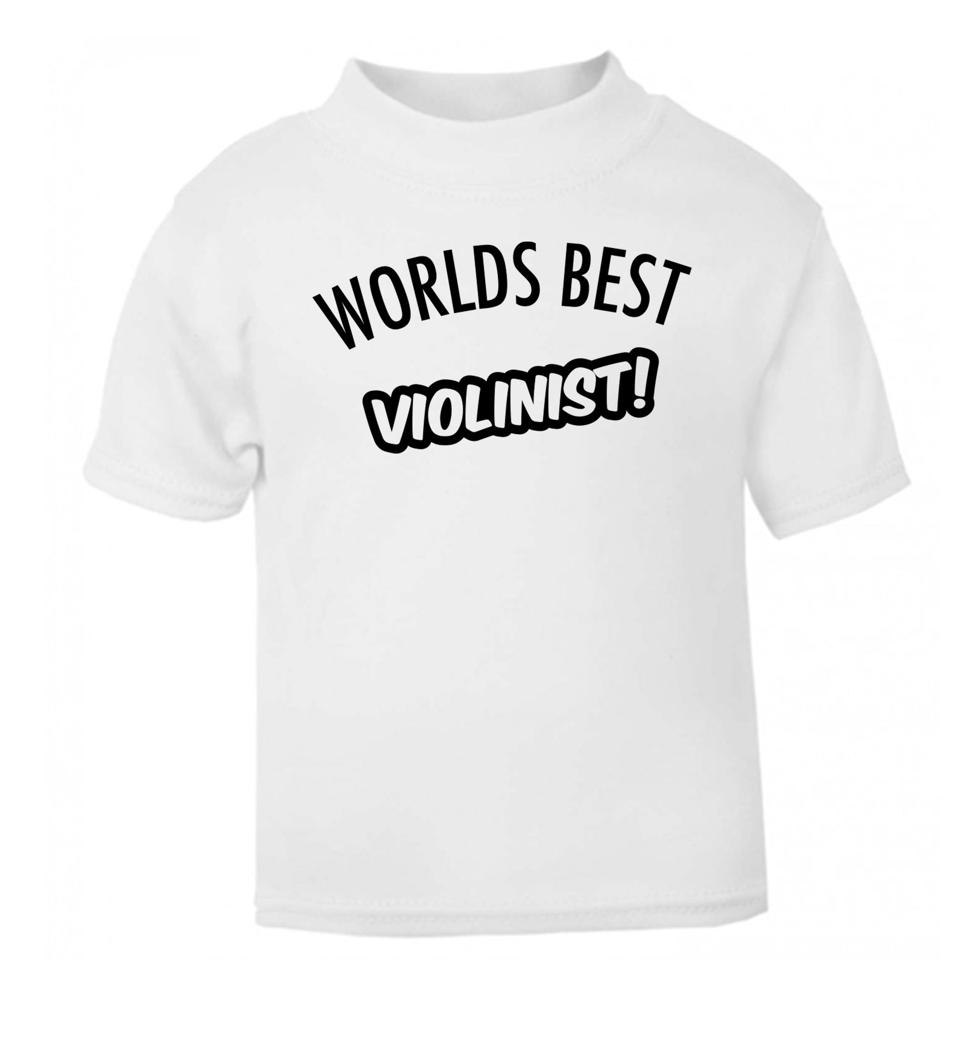 Worlds best violinist white Baby Toddler Tshirt 2 Years