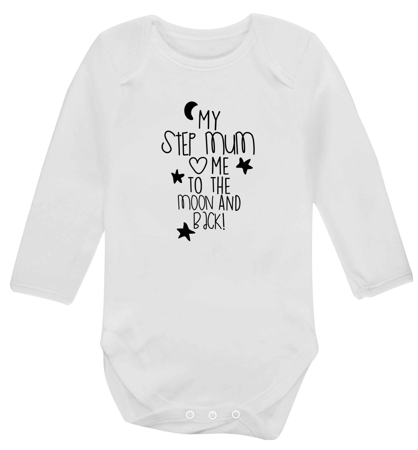 My step-mum loves me to the moon and back baby vest long sleeved white 6-12 months