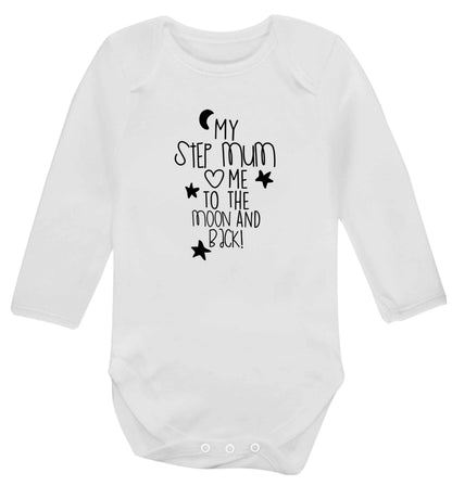 My step-mum loves me to the moon and back baby vest long sleeved white 6-12 months