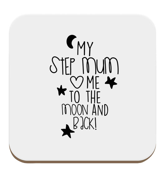My step-mum loves me to the moon and back set of four coasters