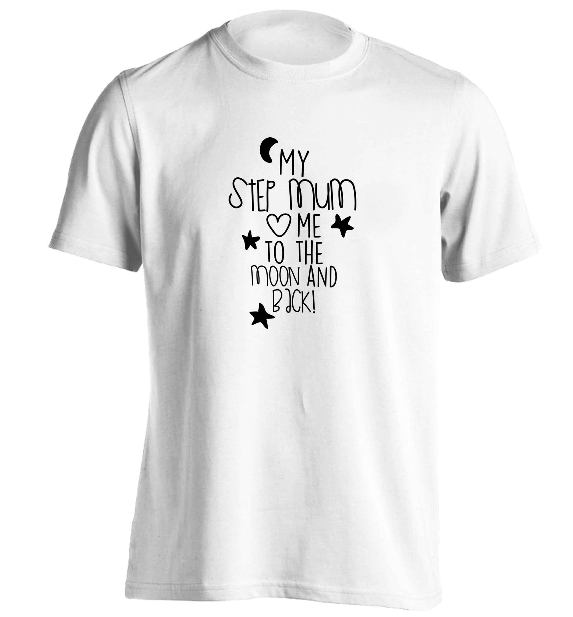 My step-mum loves me to the moon and back adults unisex white Tshirt 2XL