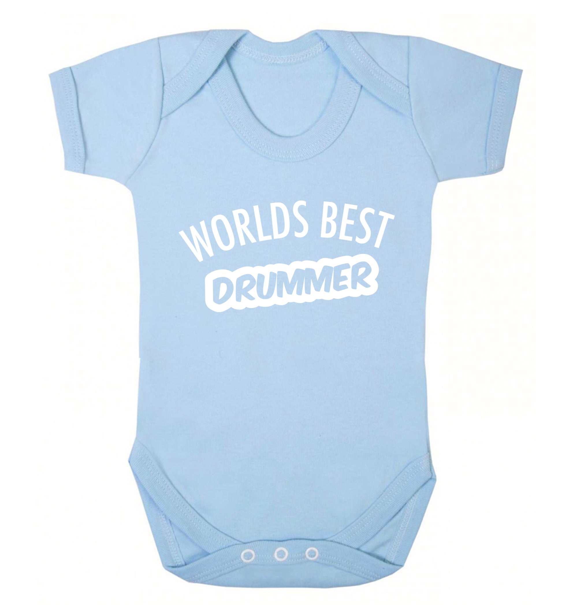 Worlds best drummer Baby Vest pale blue 18-24 months