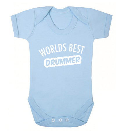 Worlds best drummer Baby Vest pale blue 18-24 months