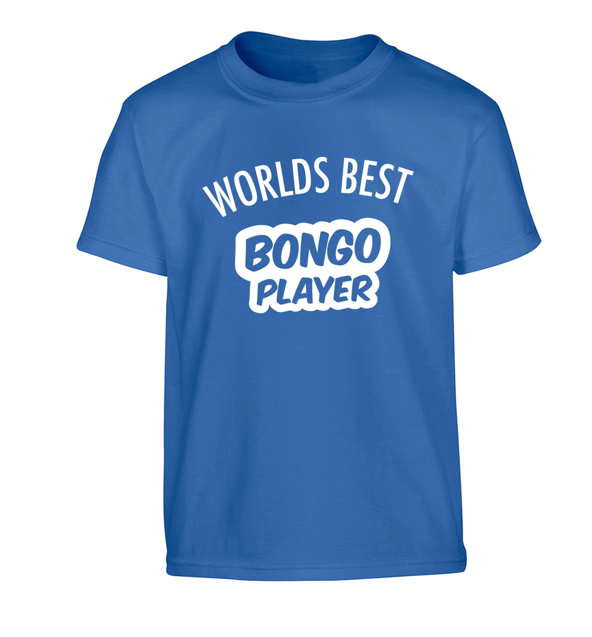 Worlds best bongo player Children's blue Tshirt 12-13 Years