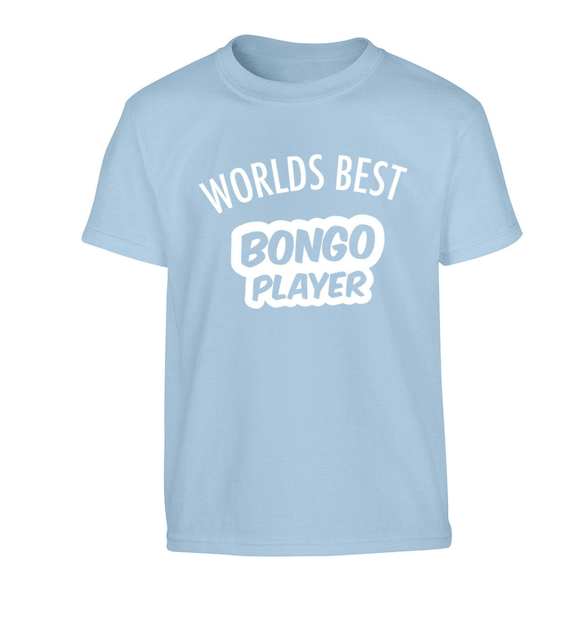 Worlds best bongo player Children's light blue Tshirt 12-13 Years