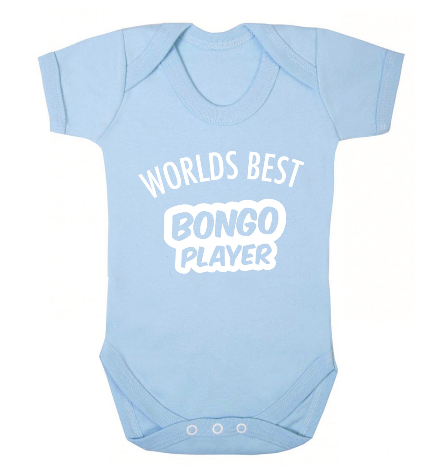 Worlds best bongo player Baby Vest pale blue 18-24 months