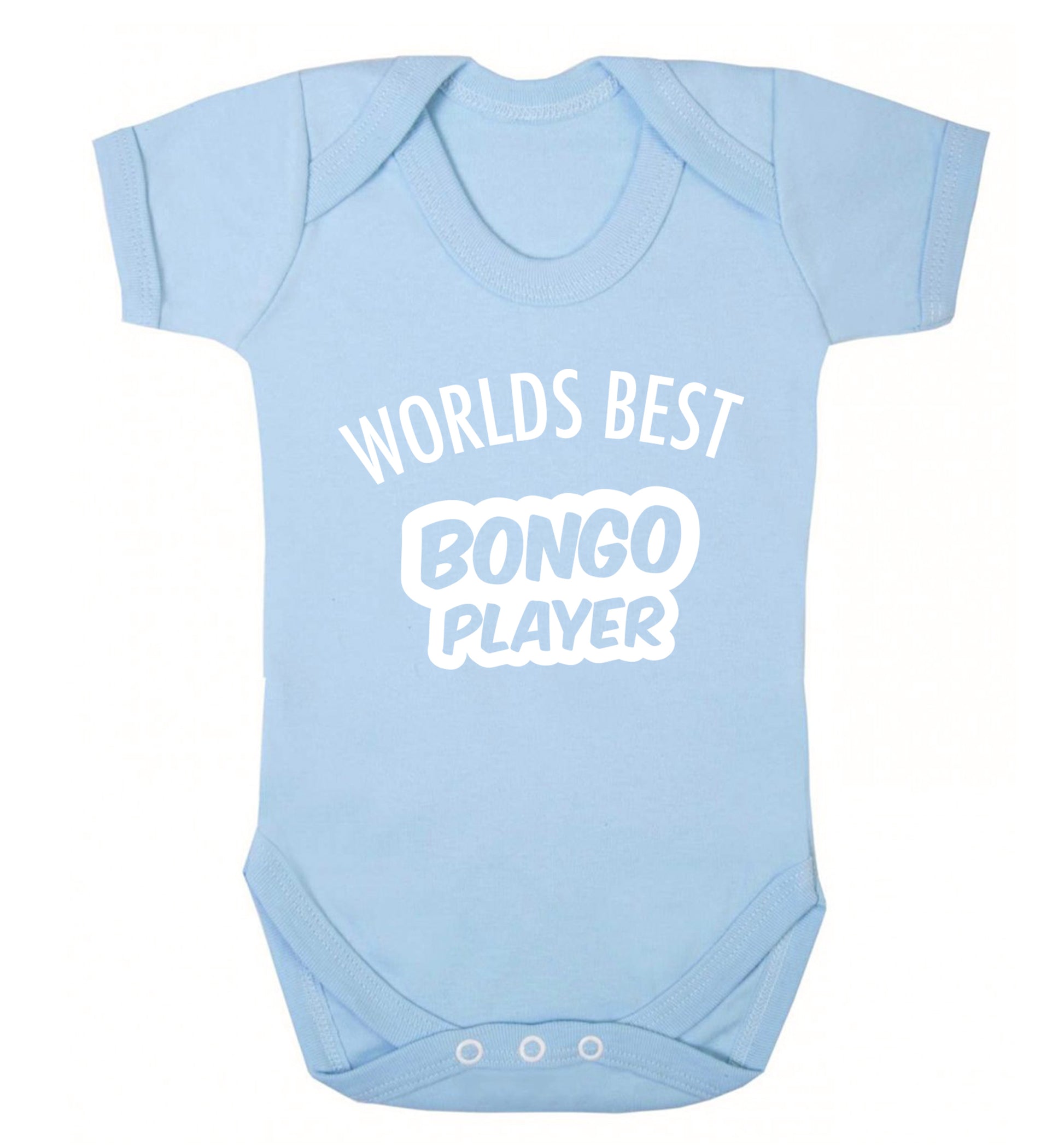Worlds best bongo player Baby Vest pale blue 18-24 months