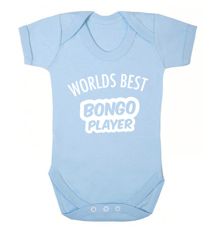 Worlds best bongo player Baby Vest pale blue 18-24 months