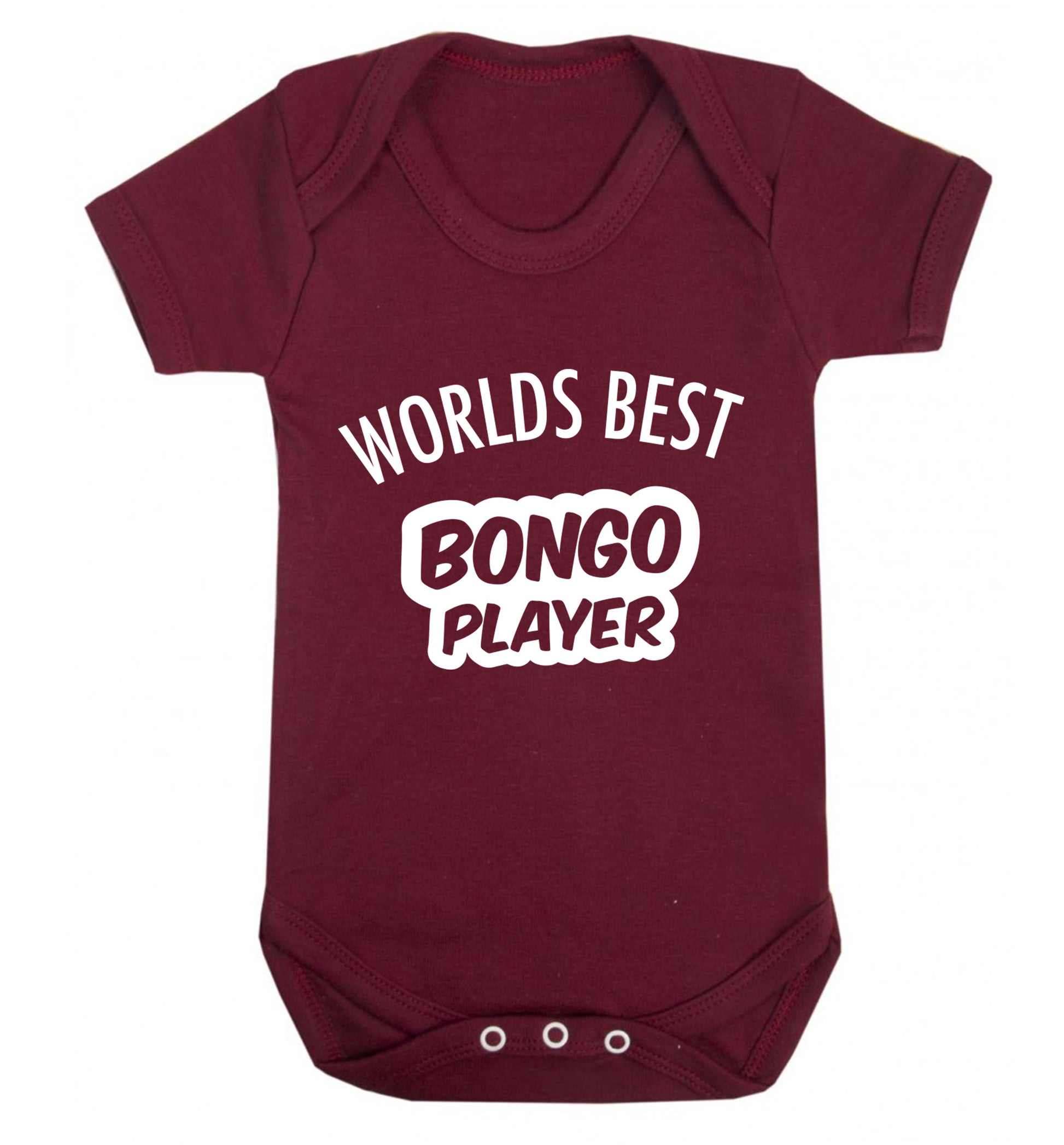 Worlds best bongo player Baby Vest maroon 18-24 months