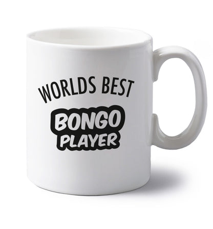 Worlds best bongo player left handed white ceramic mug 