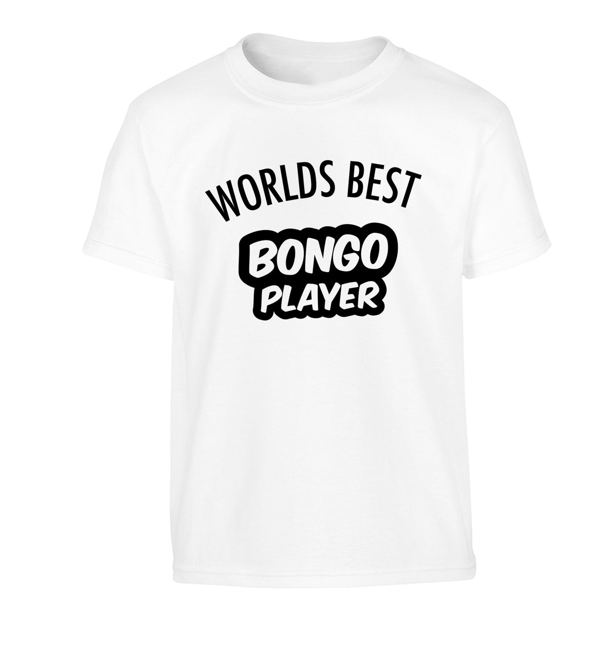 Worlds best bongo player Children's white Tshirt 12-13 Years