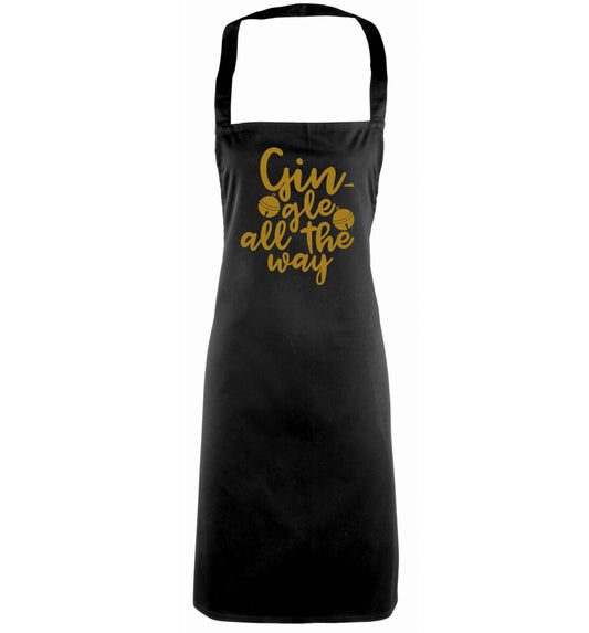 Gin-gle all the way black apron