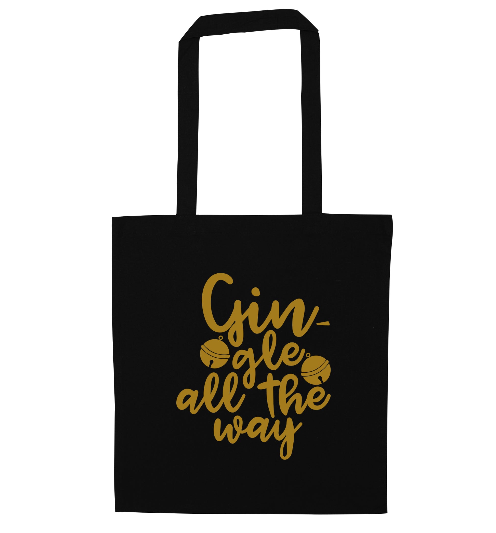 Gin-gle all the way black tote bag