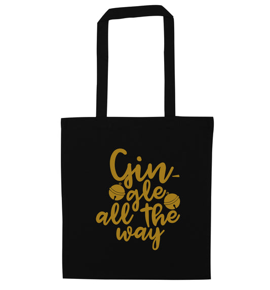 Gin-gle all the way black tote bag
