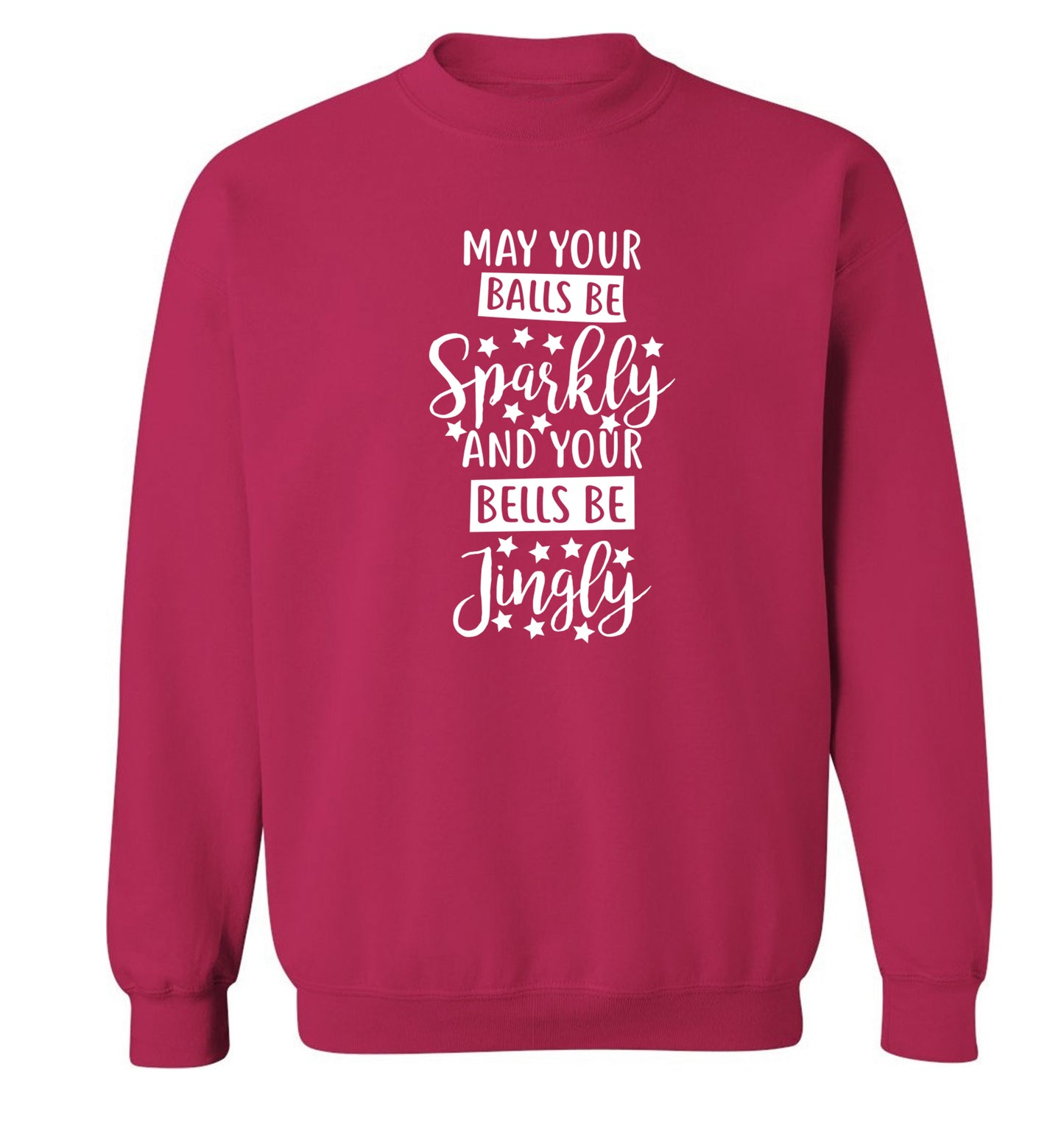 May your balls be sparkly and your bells be jingly Adult's unisex pink Sweater 2XL