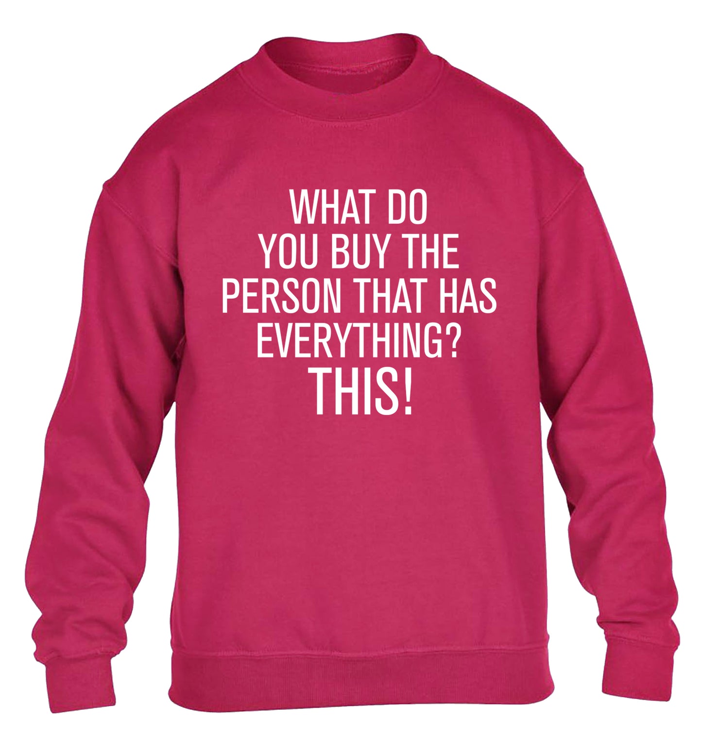 What do you buy the person that has everything? This! children's pink sweater 12-13 Years